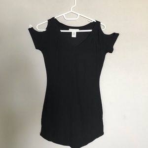 bodycon off the shoulder w/ sleeves mini dress